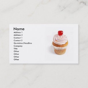 Cupcake Cherry Business Card