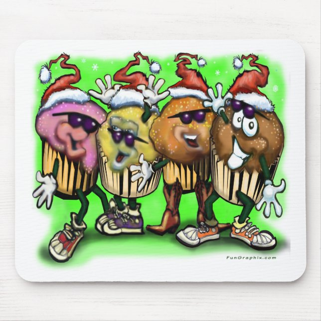 CupCake Christmas Mouse Mat (Front)