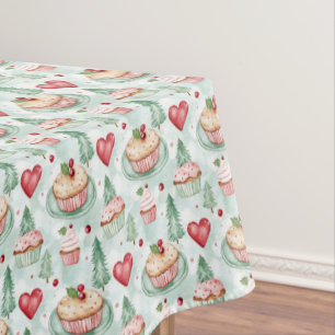 Cupcake Christmas Tablecloth
