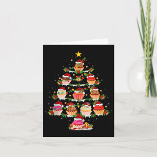 Cupcake Christmas Tree Lights Funny Fast Food Cupc Card