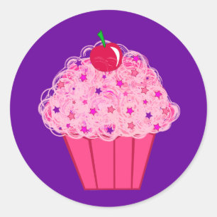 Cupcake Classic Round Sticker