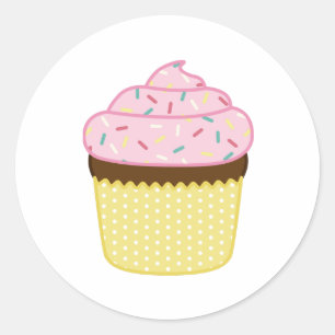 Cupcake Classic Round Sticker