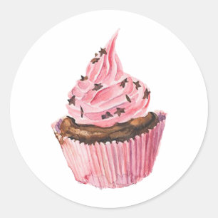 Cupcake Classic Round Sticker