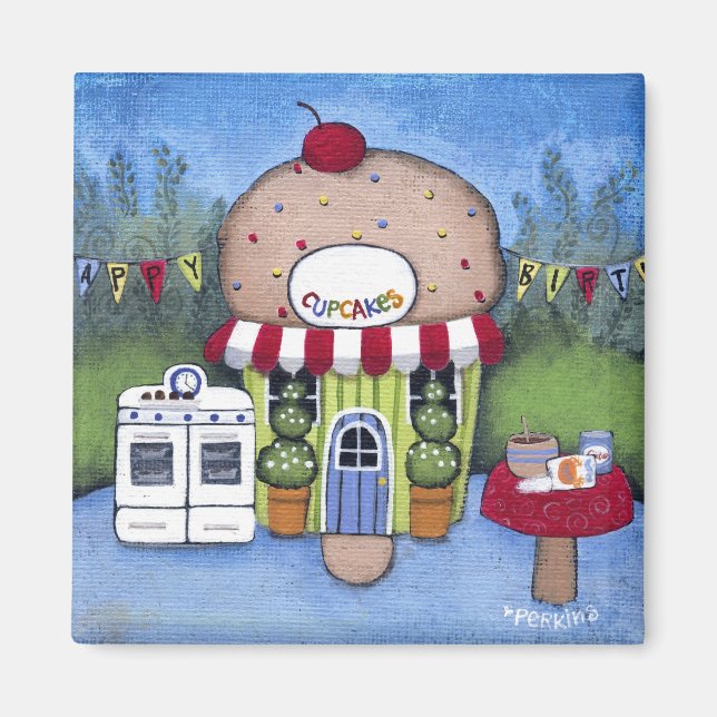 Cupcake Cottage Magnet (Front)