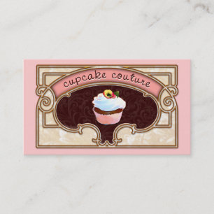 Cupcake Couture Pink Business Card Logo