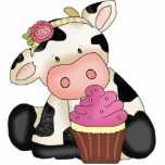 Cupcake Cow Sculpture Standing Photo Sculpture<br><div class="desc">design by Cheryl Seslar at www.digiwebstudio.com</div>