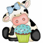 Cupcake Cow Sculpture Standing Photo Sculpture<br><div class="desc">design by Cheryl Seslar at www.digiwebstudio.com</div>