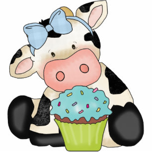 Cupcake Cow Sculpture Standing Photo Sculpture