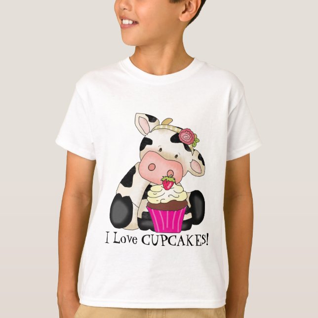 Cupcake Cow Sweatshirt T-Shirt (Front)