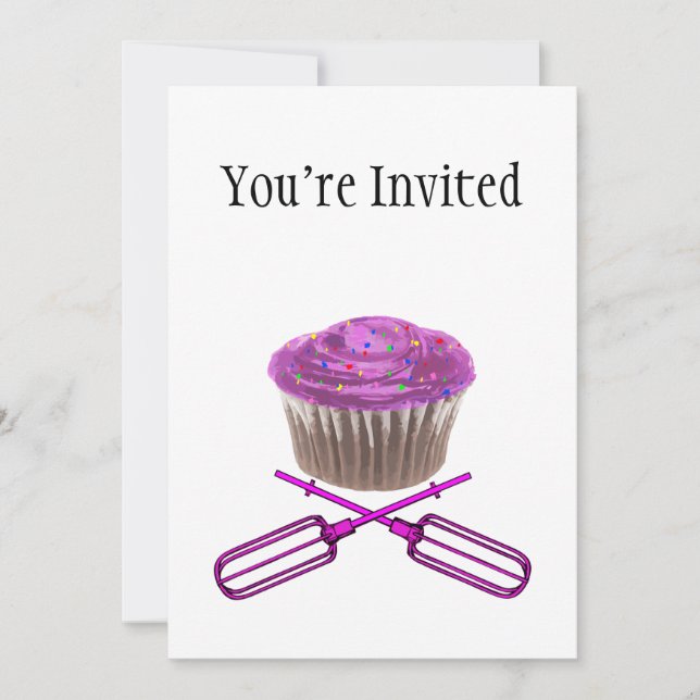 Cupcake & Crossbeaters Invitation (Front)