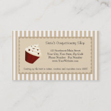 Cupcake Custom Logo, Soft Mocha Stripes