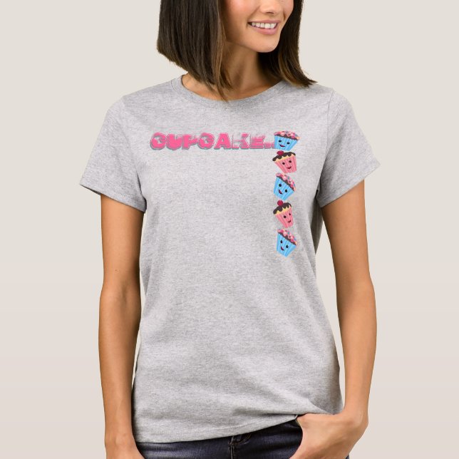 CupCake-Cute Kawaii Cupcakes T-Shirt (Front)