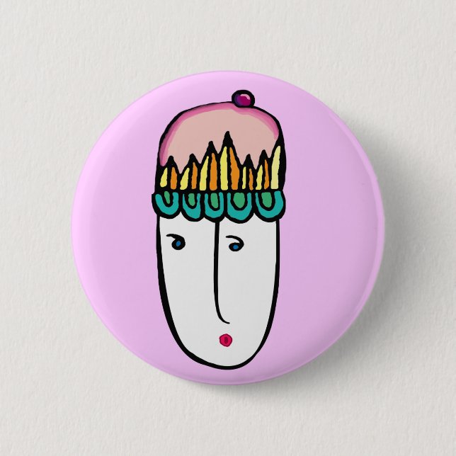 cupcake cutie 6 cm round badge (Front)