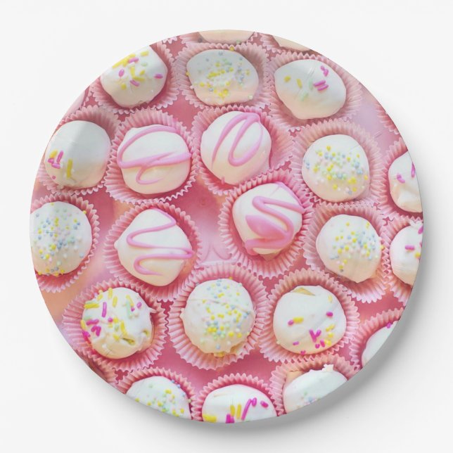 Cupcake Delights Paper Plate (Front)