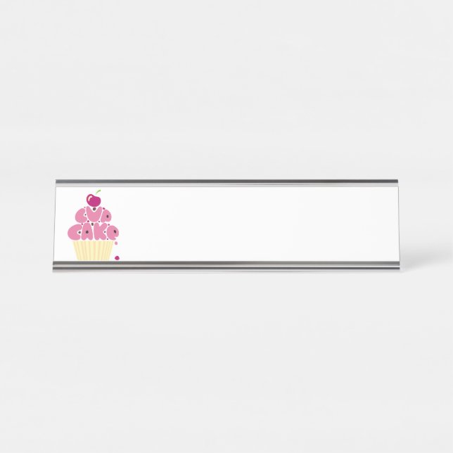 Cupcake Desk Name Plate (Front)