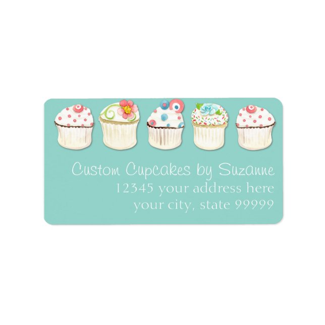 Cupcake Dessert Baking Bakery Business Identity Label (Front)