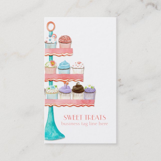 Cupcake Dessert Baking Bakery Business Package Business Card (Front)