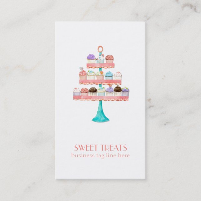 Cupcake Dessert Baking Bakery Business Package Business Card (Front)
