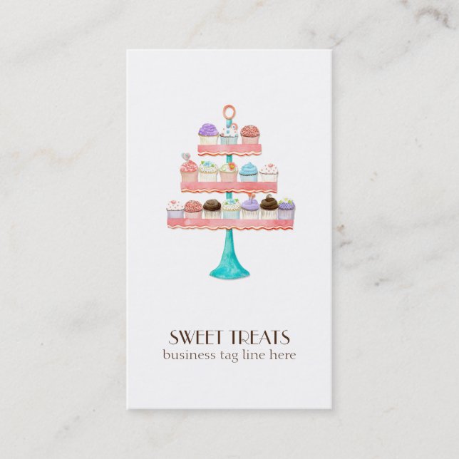 Cupcake Dessert Baking Bakery Business Package Business Card (Front)