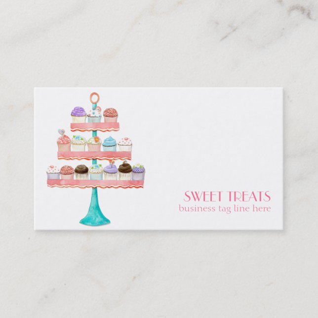 Cupcake Dessert Baking Bakery Business Package Card (Front)