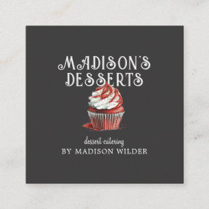 Cupcake Dessert Pastry Chef Catering Business Card