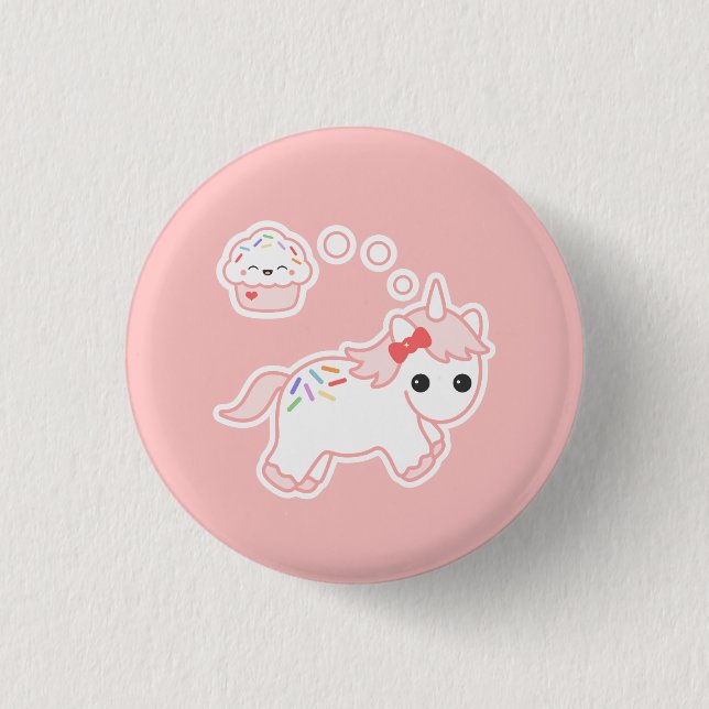 Cupcake Dream Unicorn 3 Cm Round Badge (Front)