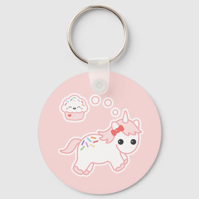 Cupcake Dream Unicorn Key Ring (Front)