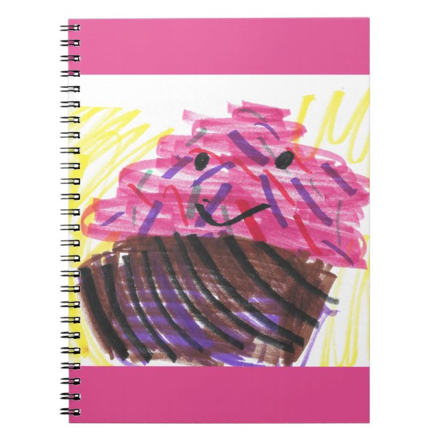 Cupcake Dreams Cute Child Art Notebook (Front)