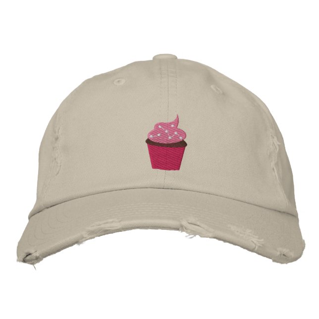 Cupcake Embroidered Hat (Front)