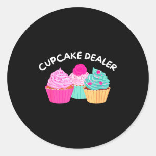 Cupcake Er - Funny Cupcake Baker Pastry Baking Gif Classic Round Sticker