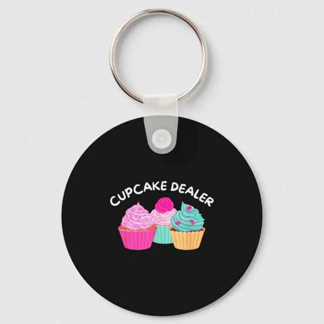 Cupcake Er - Funny Cupcake Baker Pastry Baking Gif Key Ring (Front)