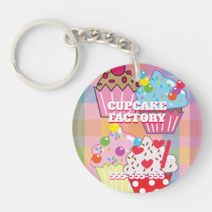 CUPCAKE FACTORY Menu Key Ring