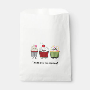 Cupcake family frosting sprinkles cherry cakes favour bags