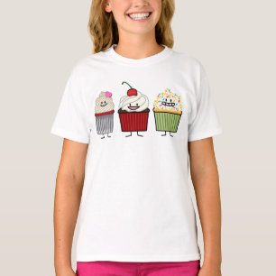 Cupcake family icing sprinkles cherry cakes heart T-Shirt