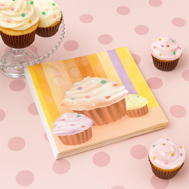 Cupcake Fantasy Colourful Sweet Treats  Napkin (Creator Uploaded)