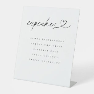 Cupcake Flavors Dessert Table Wedding Party Sign