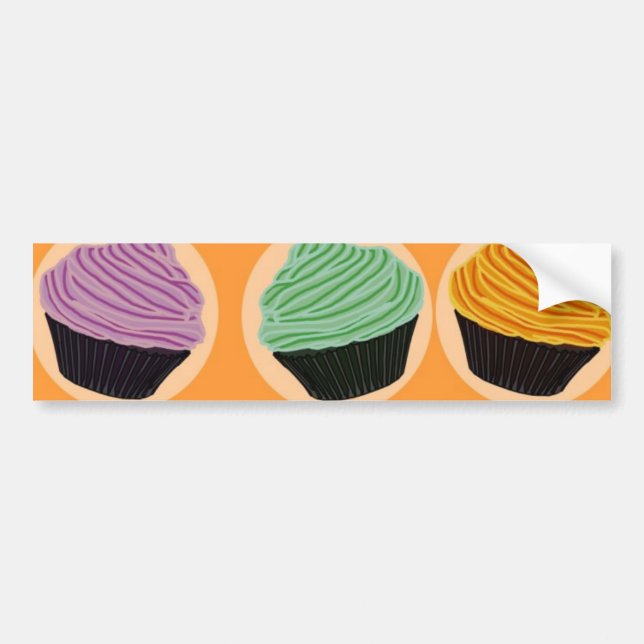 Cupcake Flavours Bumper Sticker (Front)