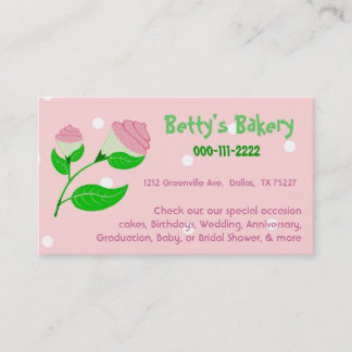 Cupcake Flower Business Card & Coupon