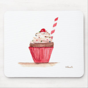 Cupcake food art mouse mat
