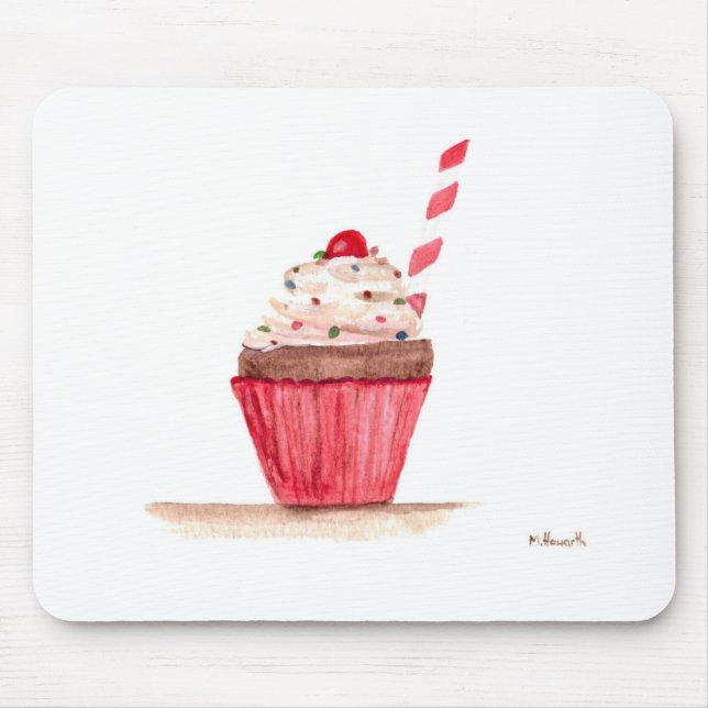 Cupcake food art mouse mat (Front)