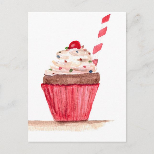 Cupcake food art postcard (Front)