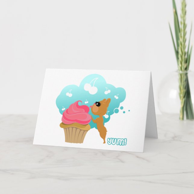 Cupcake Frenchie Card (Front)