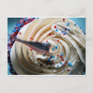 Cupcake frosting with an American flag Postcard