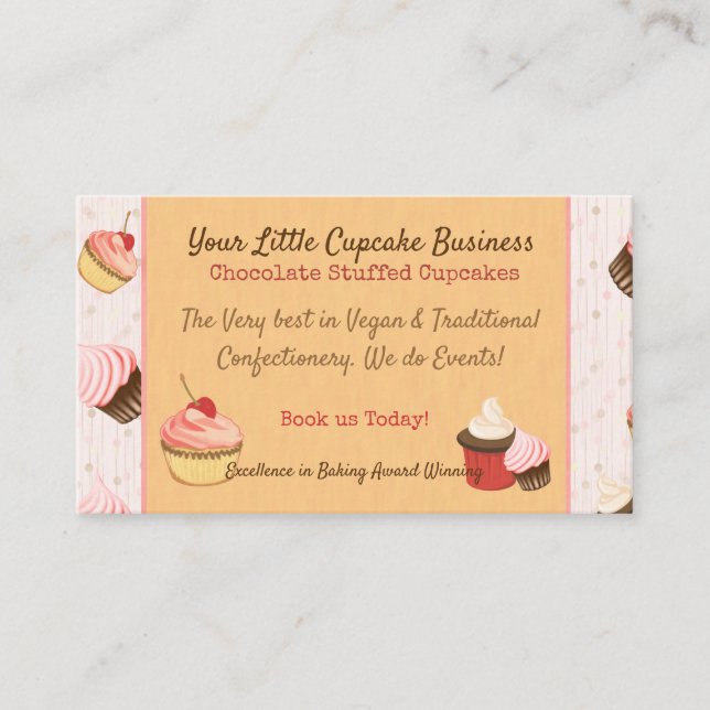 Cupcake Fun Business Card (Front)