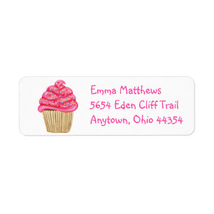Cupcake Fun Return Address Labels