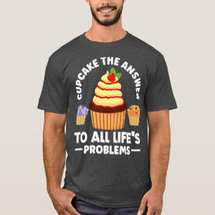 Cupcake Funny Illustration Cupcake Baking Lover  T-Shirt