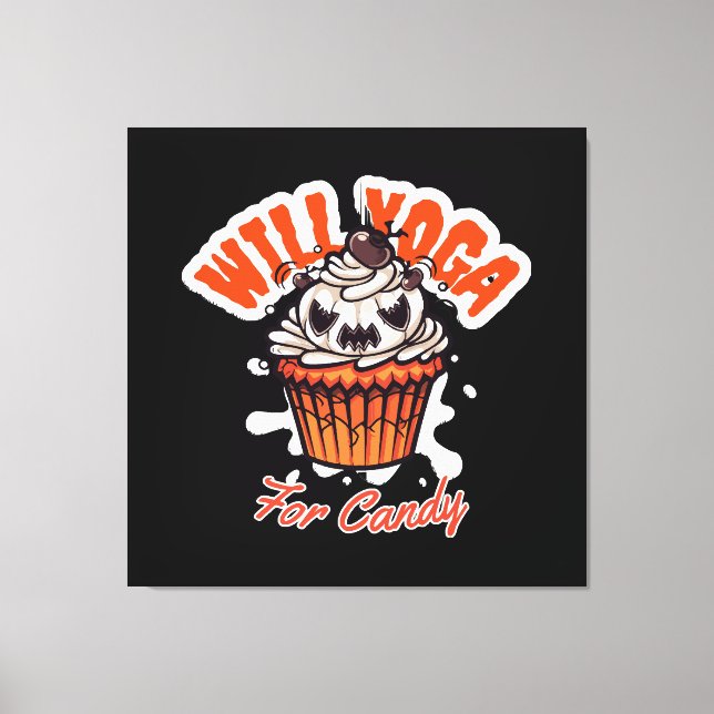 Cupcake Halloween idea for Moms Yoga Canvas Print (Front)