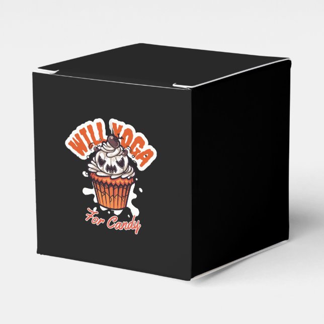 Cupcake Halloween idea for Moms Yoga Favour Box (Front Side)