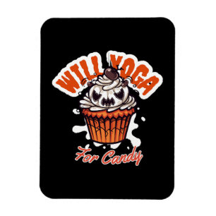 Cupcake Halloween idea for Moms Yoga Magnet