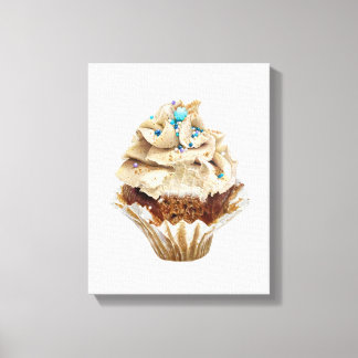Cupcake Hand-drawn Pencil Crayon Art Canvas Print